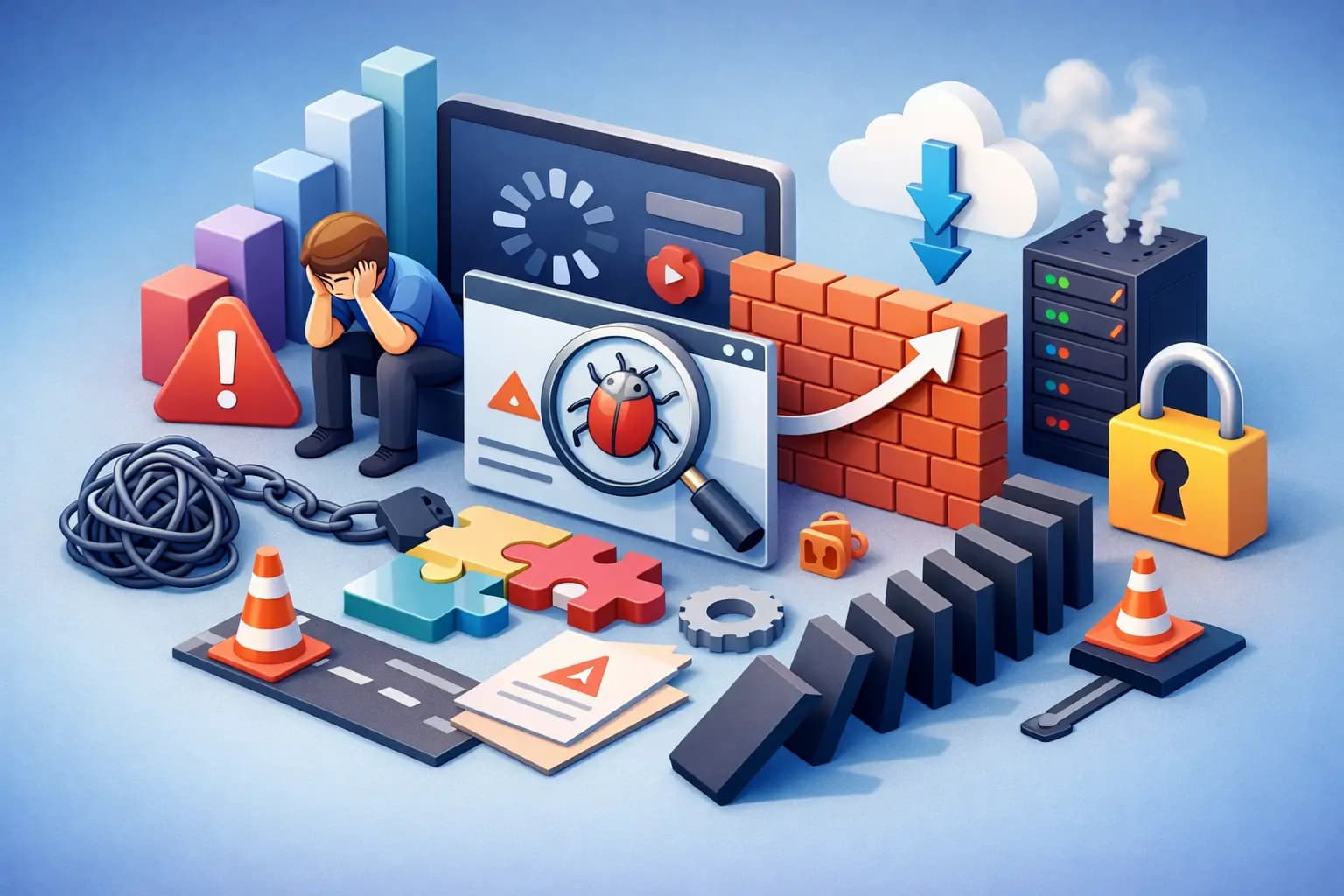 7 erros em projetos digitais que travam escala