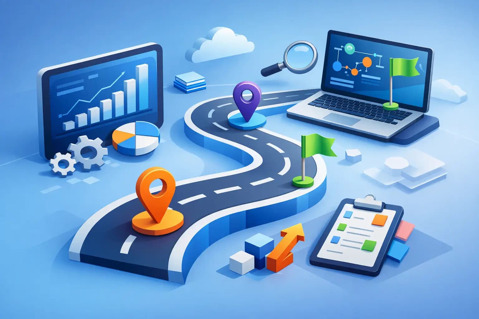 Como estruturar roadmap digital com clareza